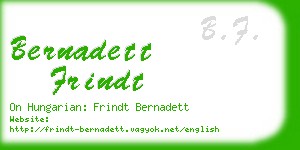 bernadett frindt business card